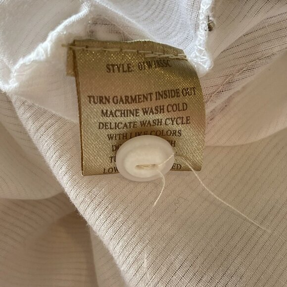 True Grit Woman’s Blouse Top Floral Embroidered Cotton Size Xl Long Sleeve - Picture 6 of 6